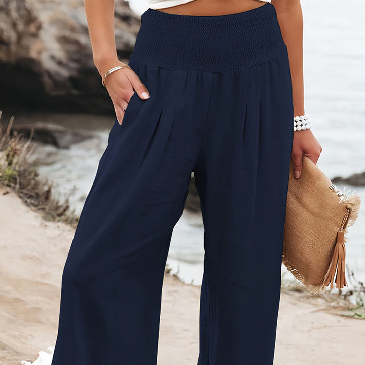 Drune | Sommerhose aus Leinen mit elastischem Bund für Damen