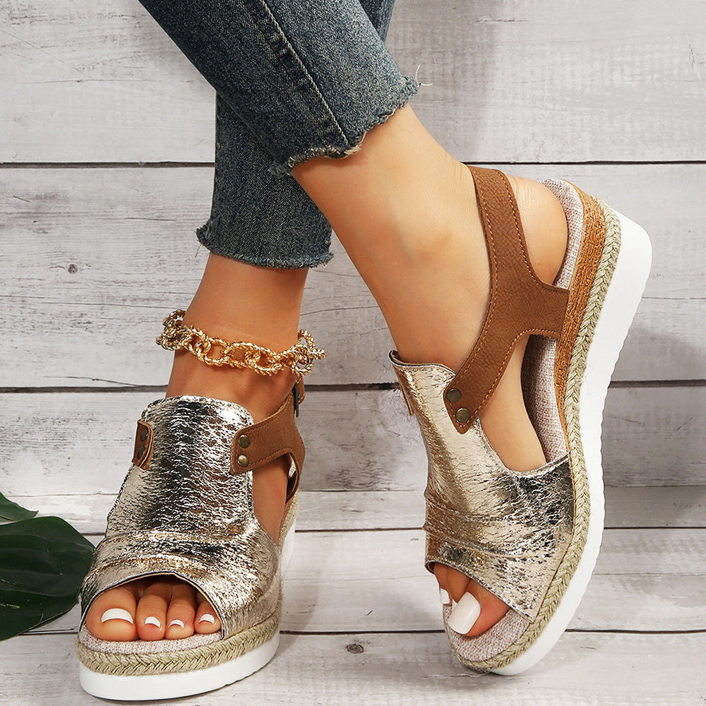 Drune | neue lässige Damensandalen mit dicken Sohlen und Fischmaul