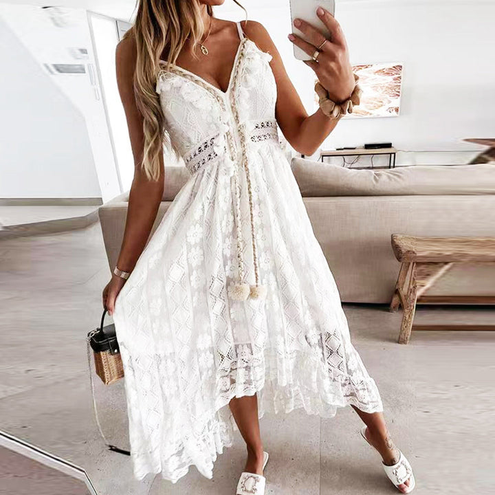 Drune | einfarbiges Sommerkleid aus Spitze