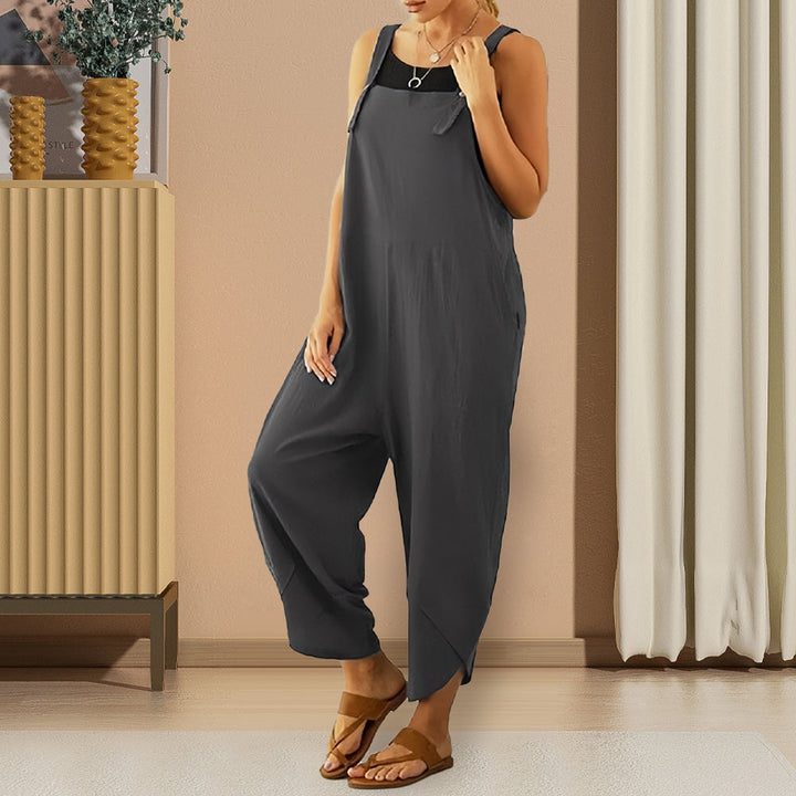 Drune | Lässiger, lockerer Overall in Volltonfarbe für Damen