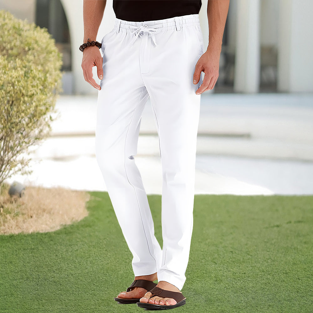 Drune | Casual-Herrenhose aus Baumwolle mit elastischem Bund