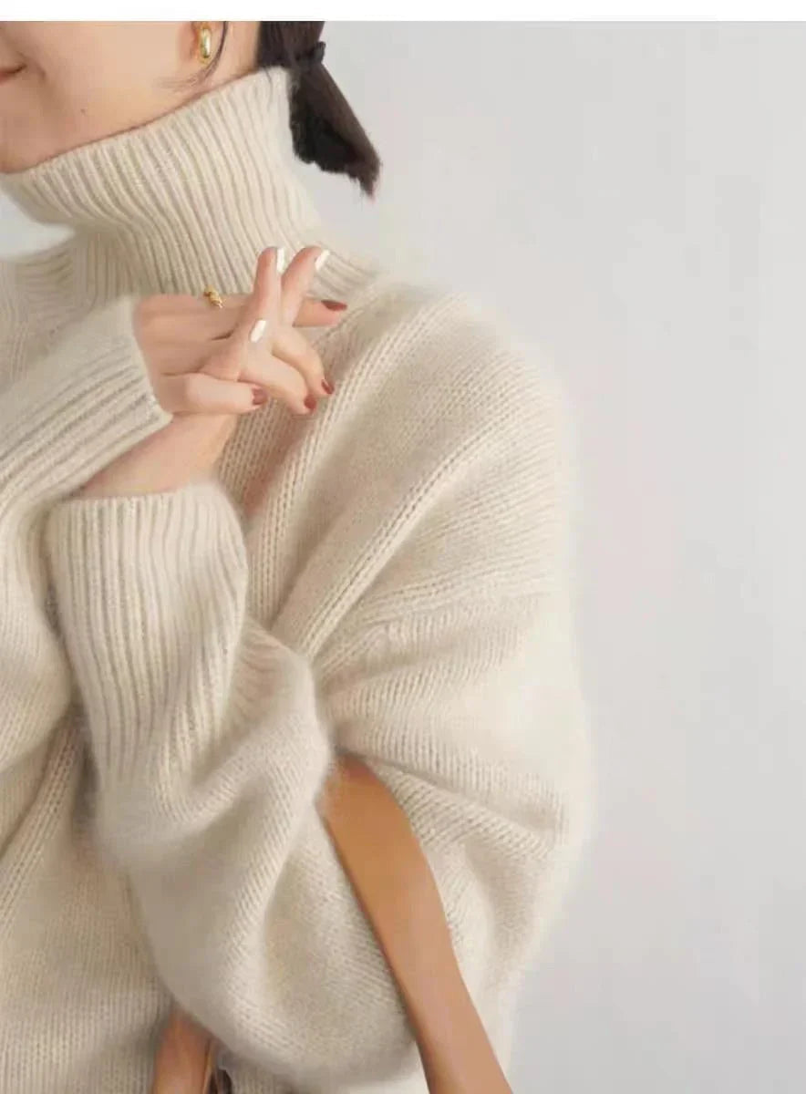 Drune | Amelia Cashmere Rollkragenoberteil Luxuriös Schwarz oder Weiß