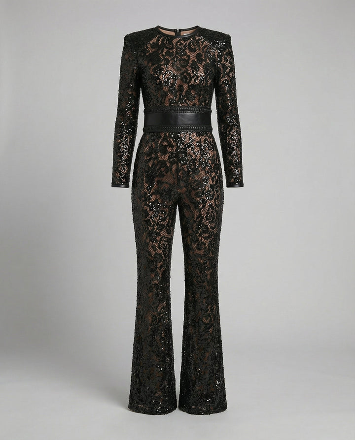 Eleganter Spitzen Overall Damen | Drune