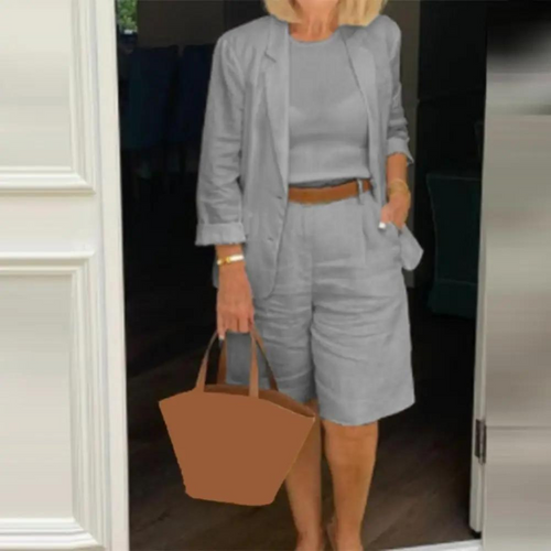 Drune | Luxuriöse Blazer- und Shorts-Ensemble für Frauen