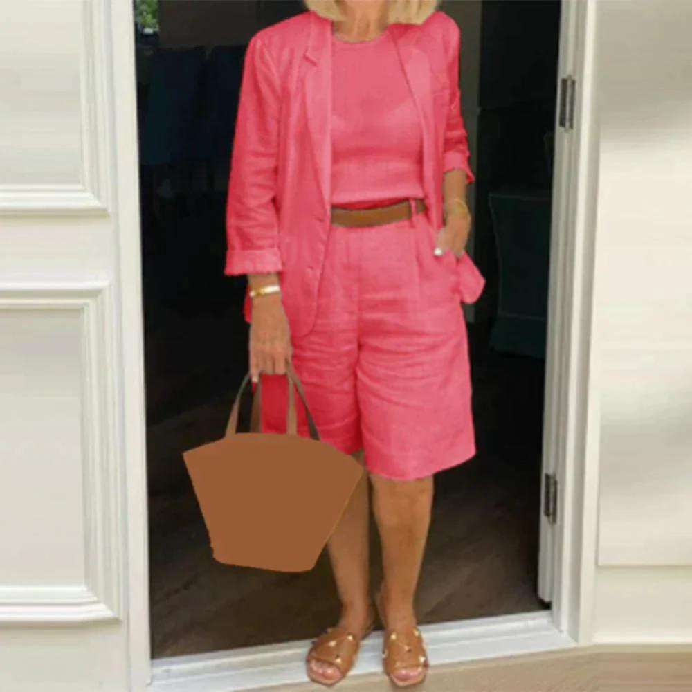 Drune | Luxuriöse Blazer- und Shorts-Ensemble für Frauen