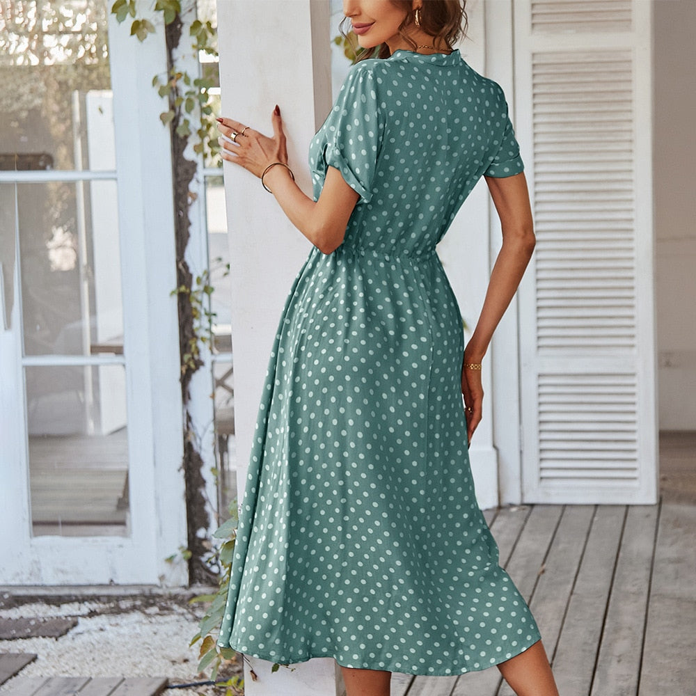 Drune | Polka Dot Midi Kleid