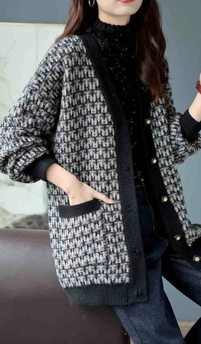 Drune | Damen Cardigan mit Klassischem Strickmuster