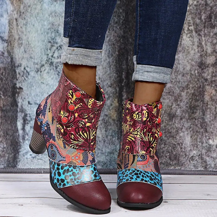 Drune | Bunte Patchwork-Stiefeletten