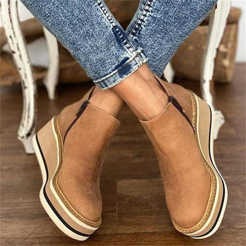 Drune | Ankle Boots für Damen - Bequeme Plateausohle