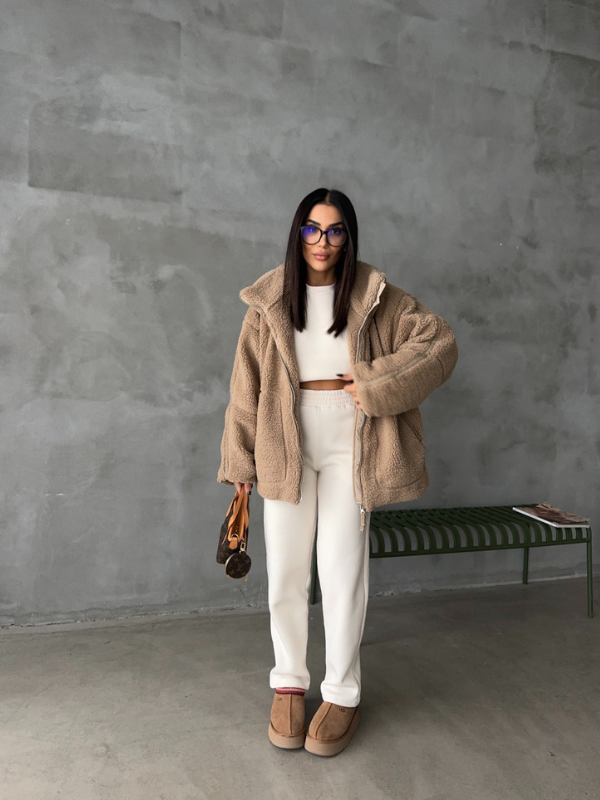 Drune | Oversized Sherpa-Fleece-Jacke Ultraweich und stilvoll für kaltes Wetter