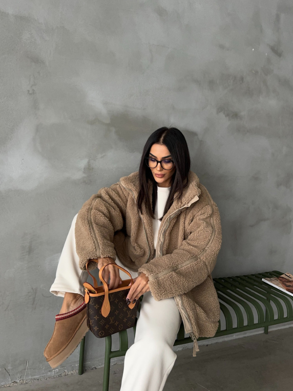 Drune | Oversized Sherpa-Fleece-Jacke Ultraweich und stilvoll für kaltes Wetter