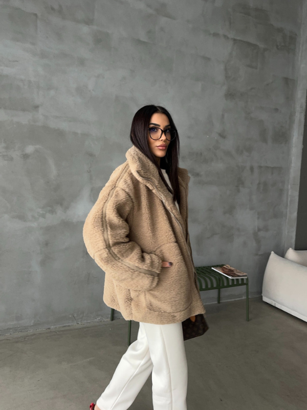 Drune | Übergroße Zip up Winterjacke mit Hohem Kragen Design