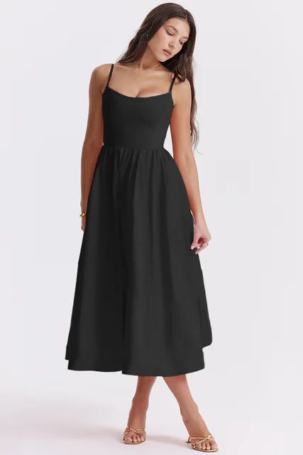 Drune | Elegantes Midi-Kleid aus Leinen