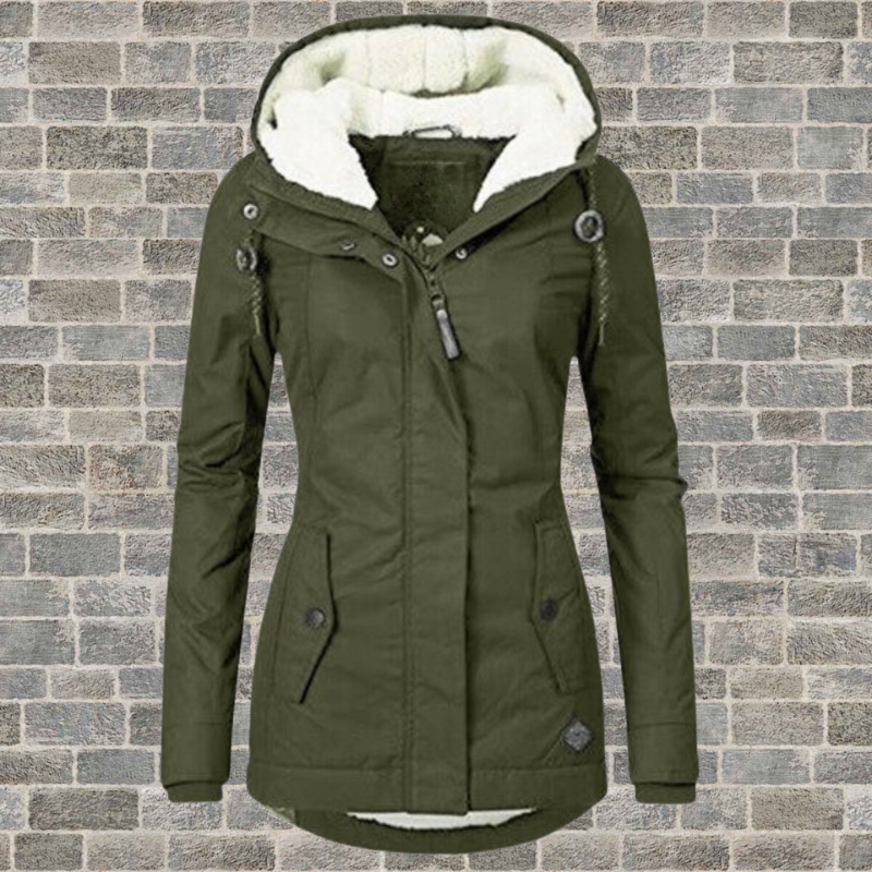 Drune | Lange Winterjacke Damen mit Kapuze - Damen Winterbekleidung