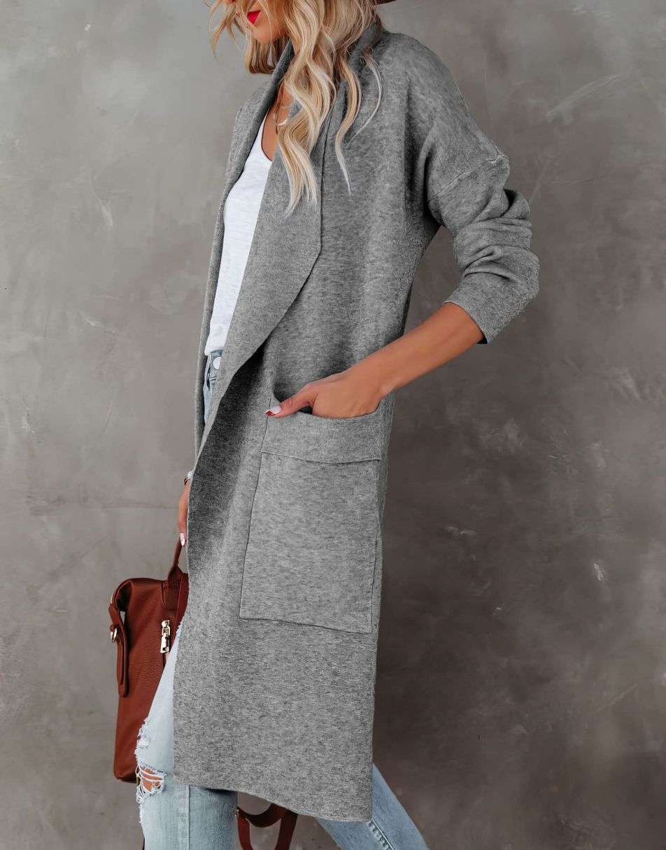 Drune | Revers Weicher Pendler Cashmere Mantel