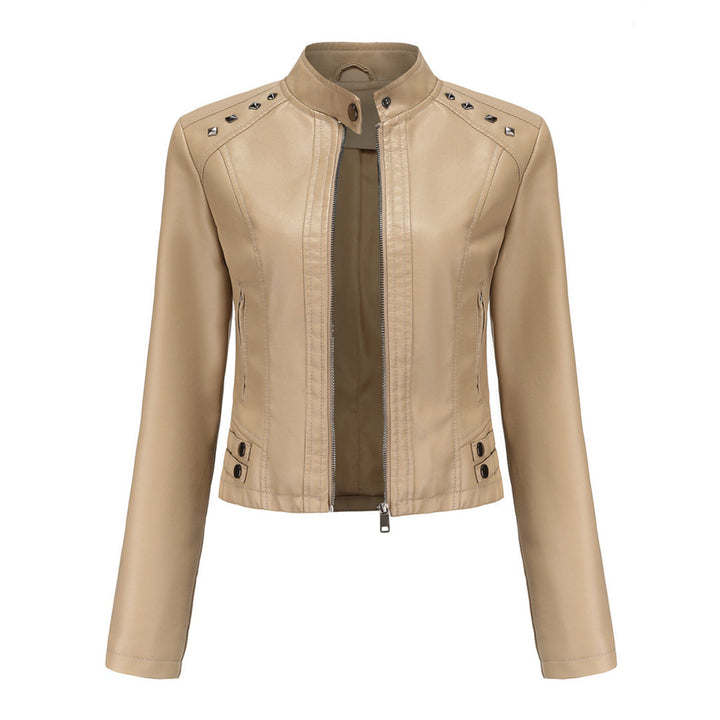 Drune | Elegante Lederjacke mit einzigartigen Details für Damen
