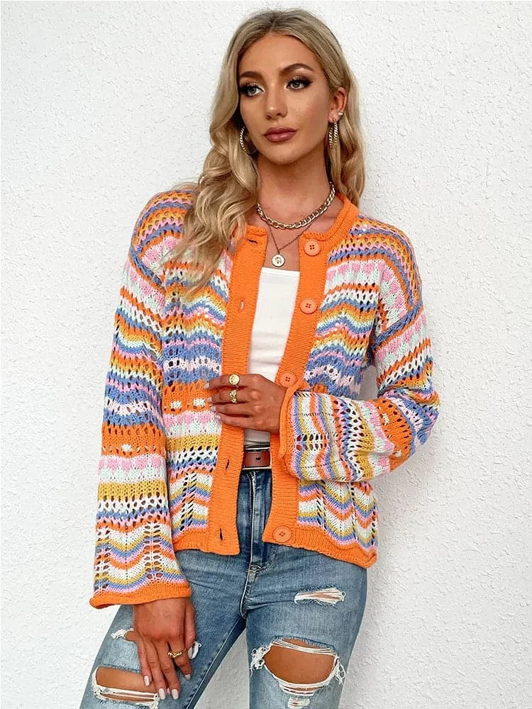 Drune | Bunt Und Bequeme Frühlingsstrickjacke