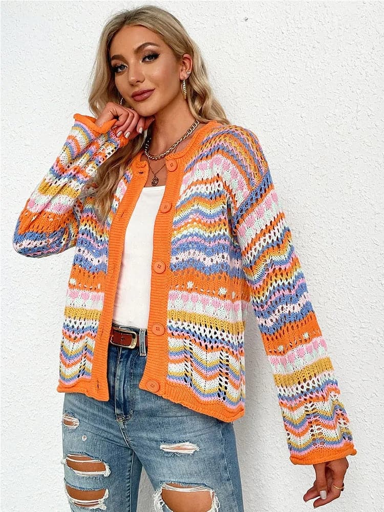 Drune | Bunt Und Bequeme Frühlingsstrickjacke