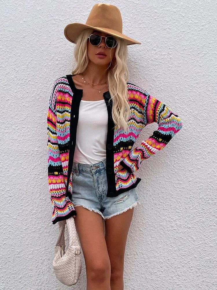 Drune | Bunt Und Bequeme Frühlingsstrickjacke