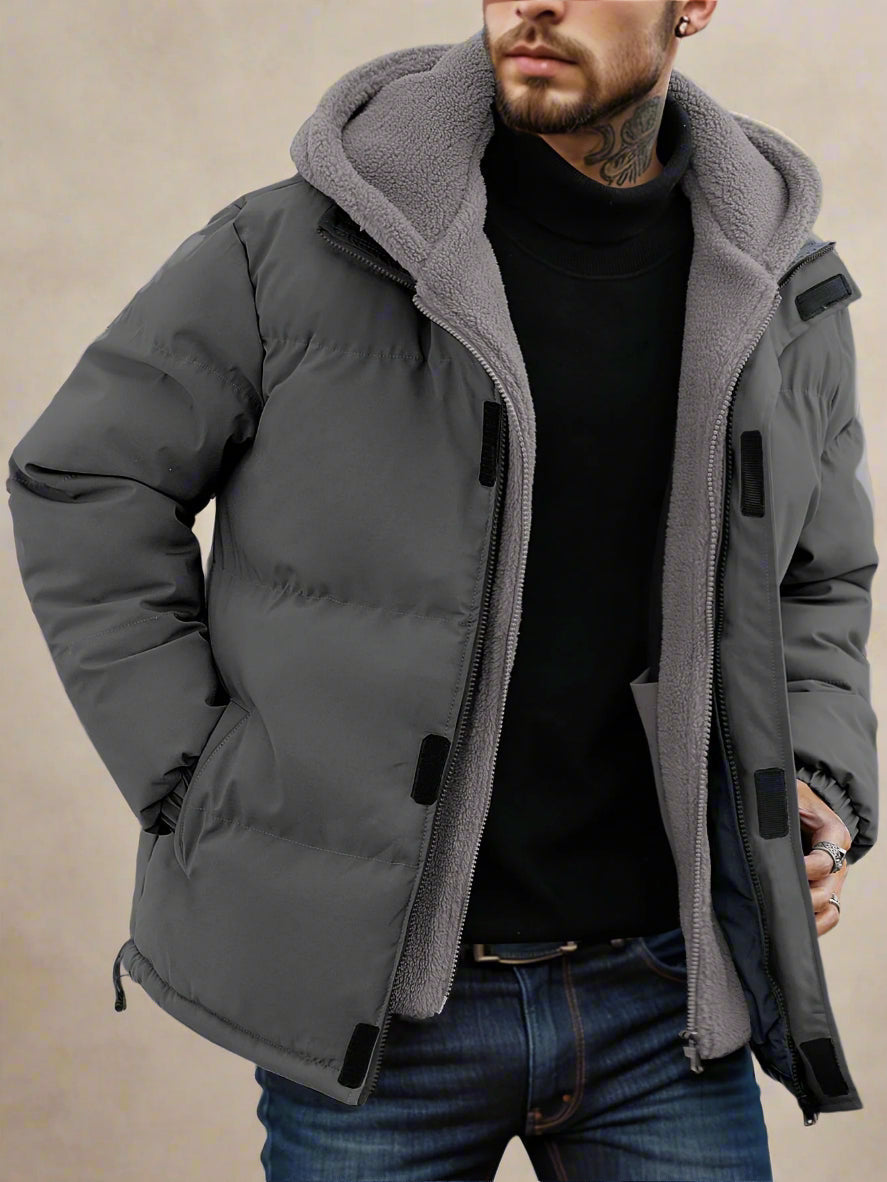 Drune | Winter-Kapuzenjacke im 2-in-1-Look