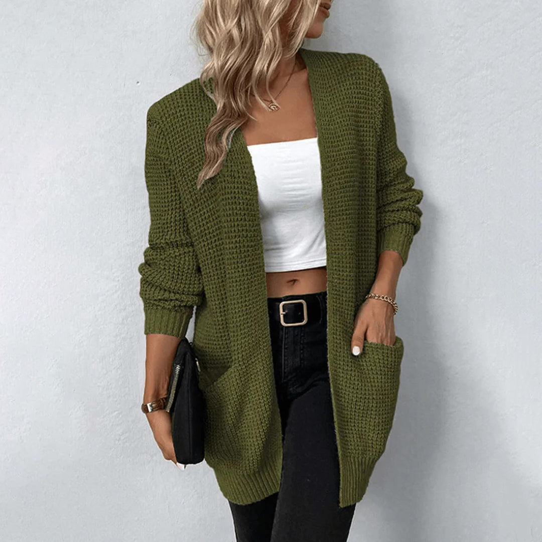 Drune | Strickjacke Offene Front Lockerer Schnitt