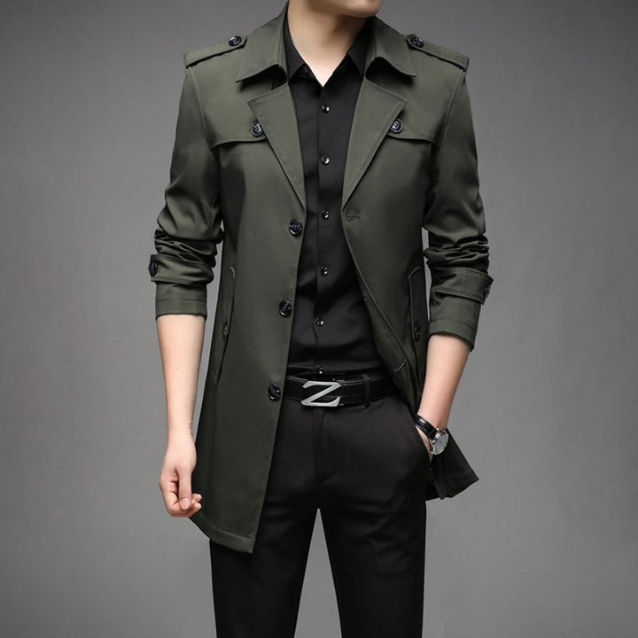 Drune | Herren Stilvoller Trenchcoat - Wasserdicht & Winddicht