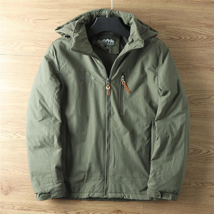 Drune |  Outdoorjacke mit Fleece-Innenfutter - Winddichte & Wasserabweisende Übergangsjacke mit Kapuze