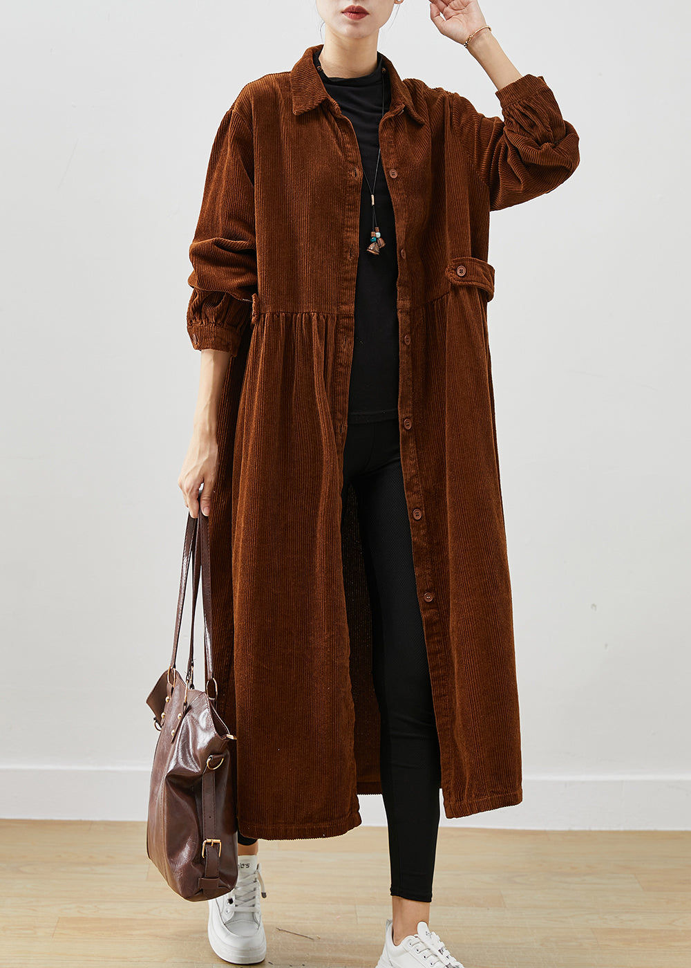 Drune | Braune Übergrößen Cordura Trenchcoats