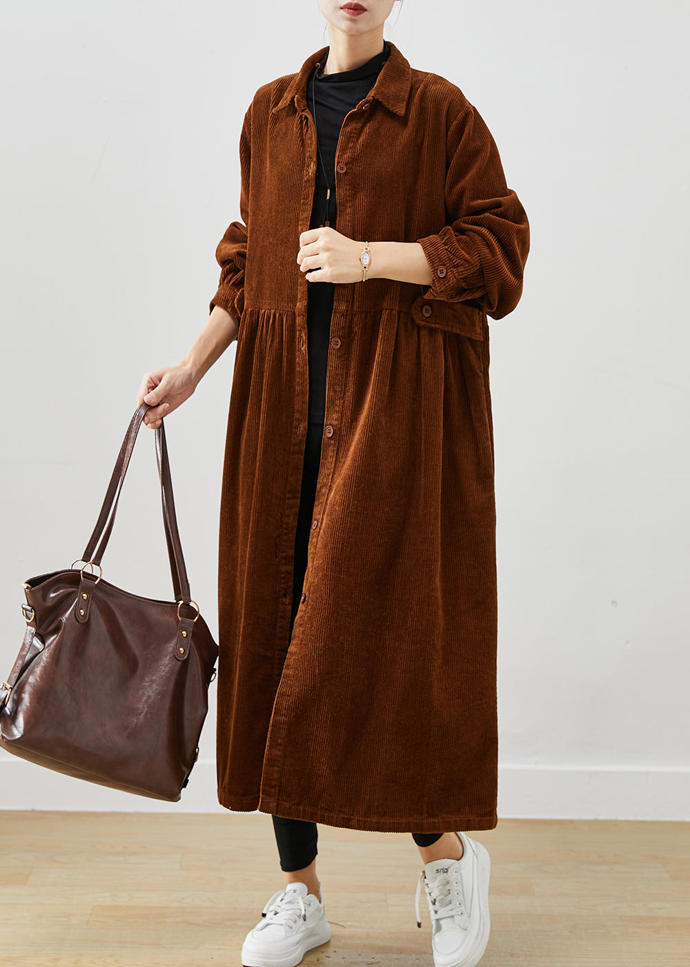 Drune | Braune Übergrößen Cordura Trenchcoats