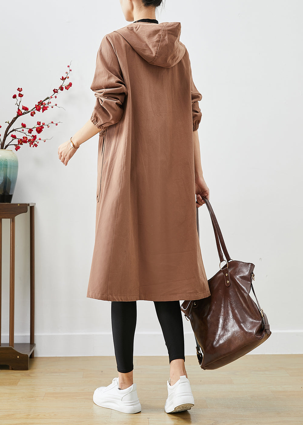 Drune | Kaffee Kapuzen Taschen Baumwolle Trenchcoats