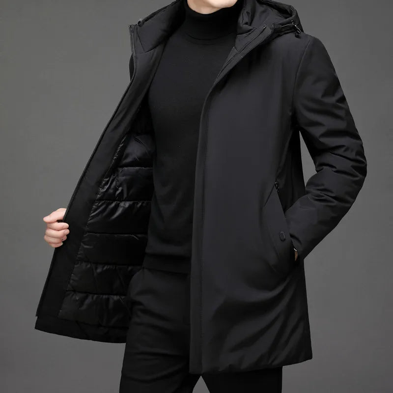 Drune | Warme Kapuzen-Pufferjacke für den Winterkomfort von Männern
