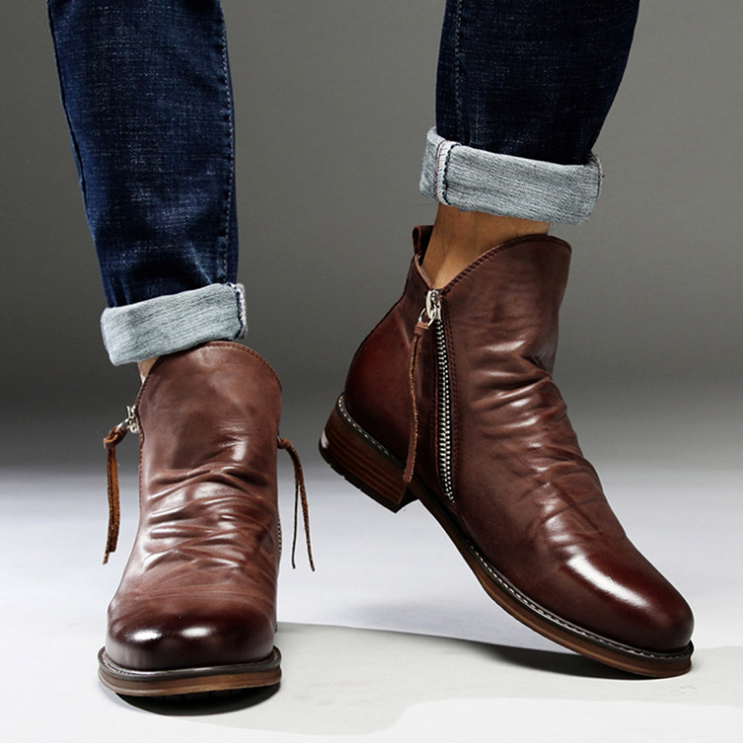 Drune - Lässige Herbst Stilvolle Stiefel mit Reißverschluss für Männer