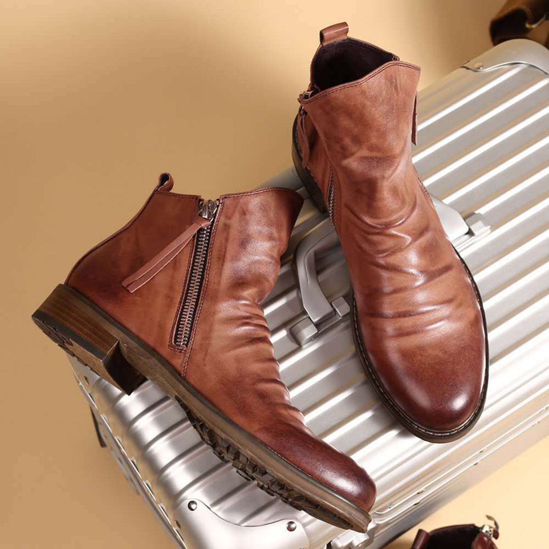Drune - Lässige Herbst Stilvolle Stiefel mit Reißverschluss für Männer