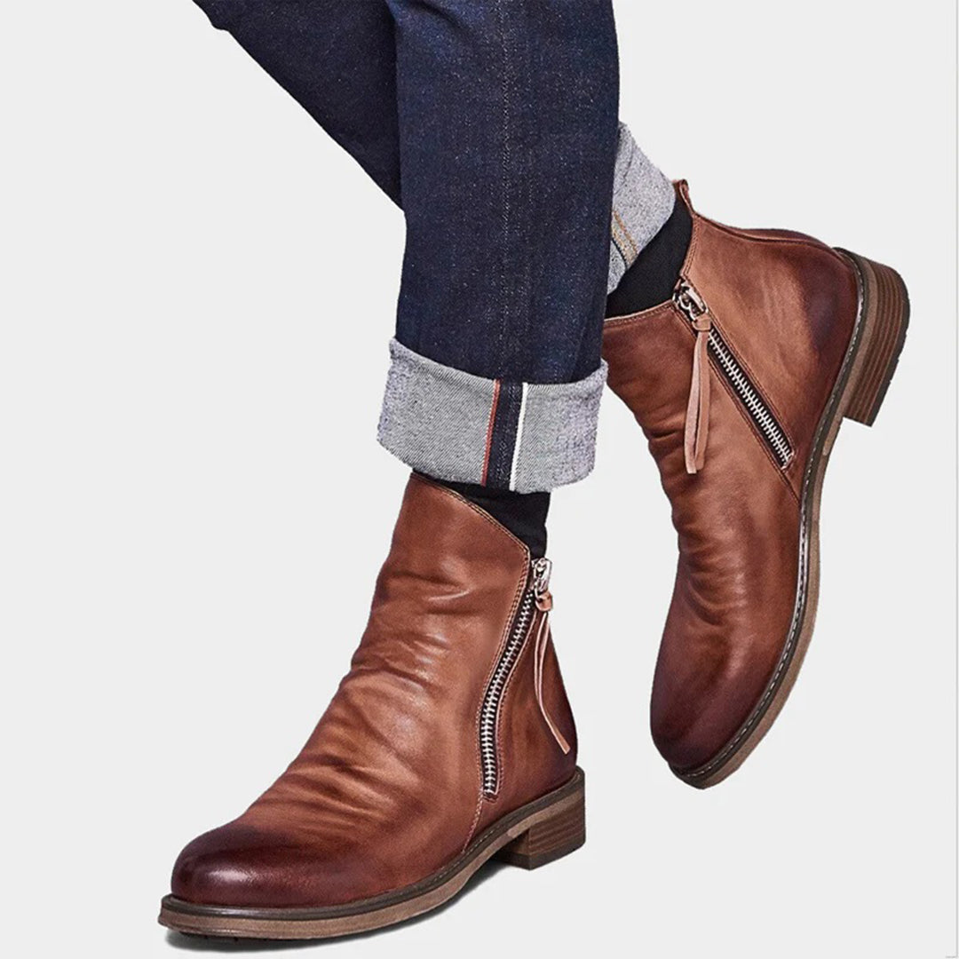 Drune - Lässige Herbst Stilvolle Stiefel mit Reißverschluss für Männer