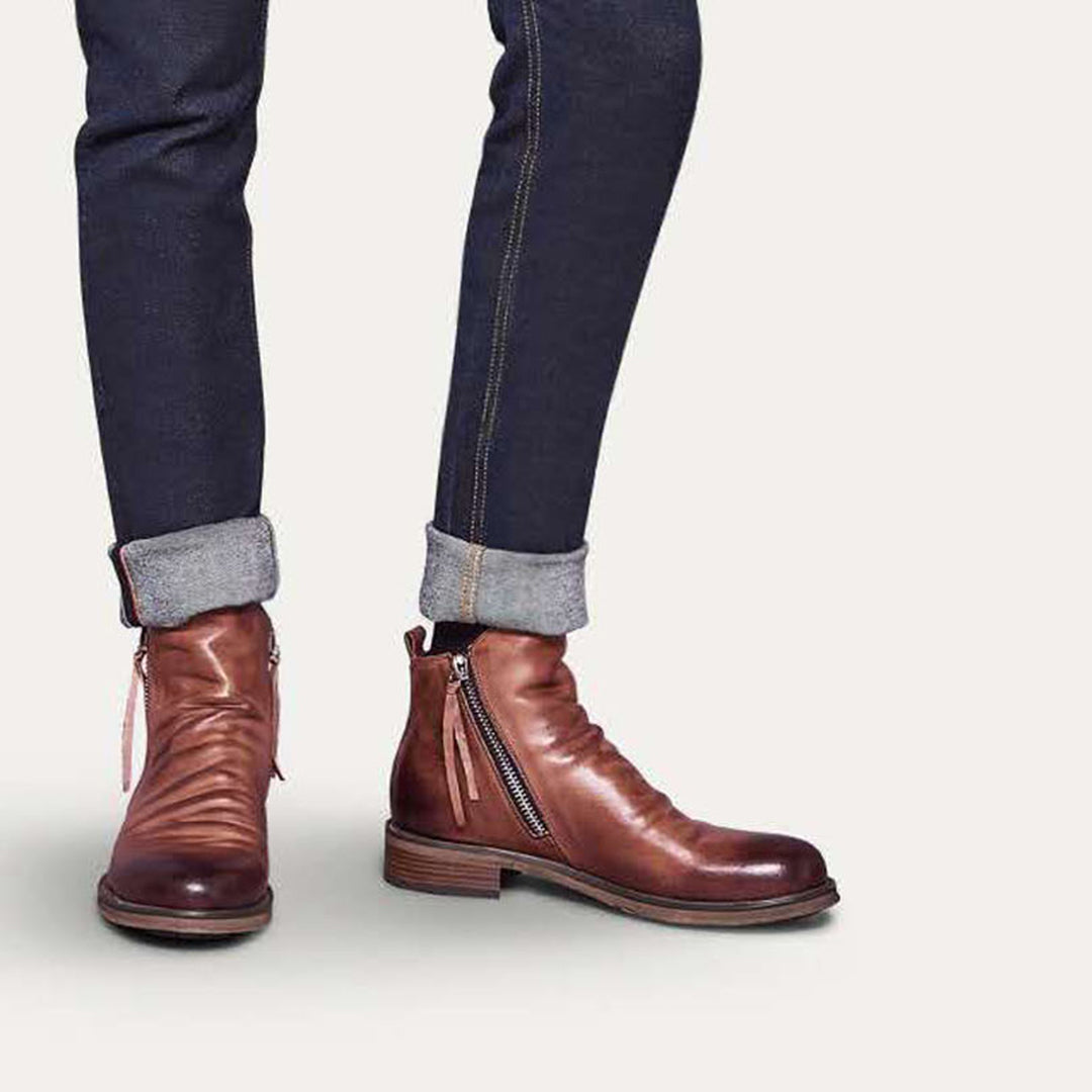 Drune - Lässige Herbst Stilvolle Stiefel mit Reißverschluss für Männer