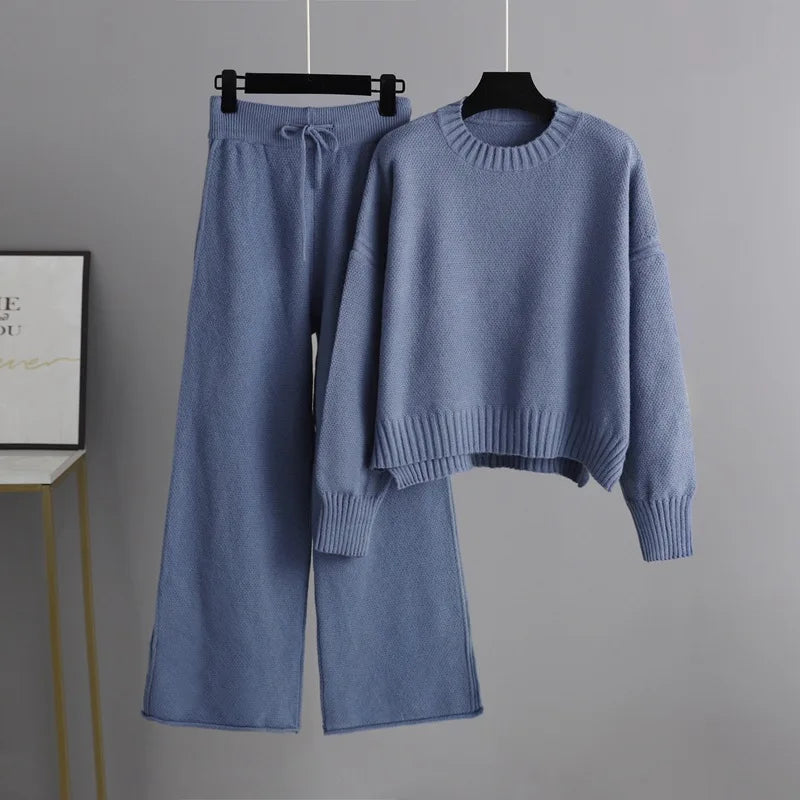 Drune |  Bequemer Oversized-Pullover & weite Strickhose für Damen