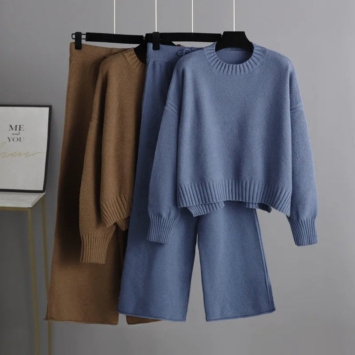 Drune |  Bequemer Oversized-Pullover & weite Strickhose für Damen