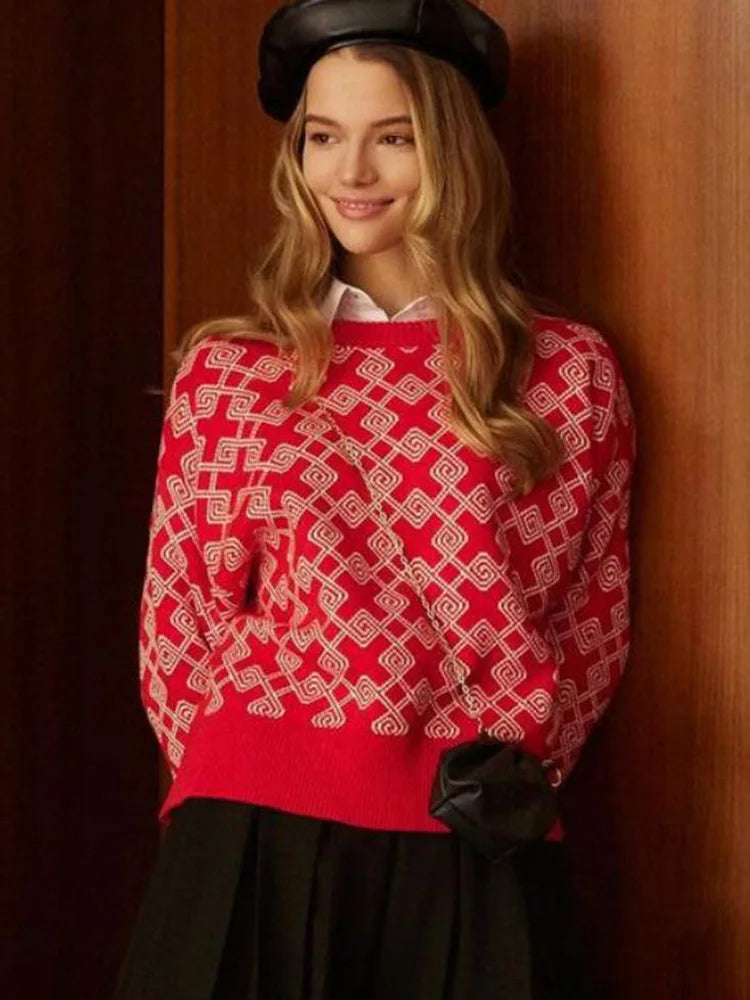 Drune | Modischer Strickpullover mit O-Ausschnitt