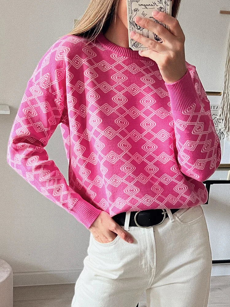 Drune | Modischer Strickpullover mit O-Ausschnitt