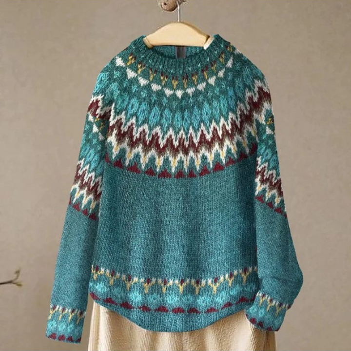 Drune | Stylish sweater with vintage pattern