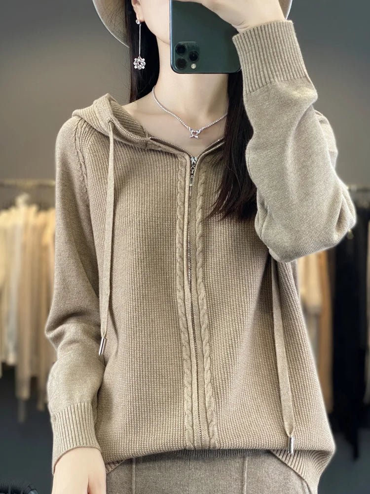 Drune | Luxuriöser Kapuzen-Cardigan