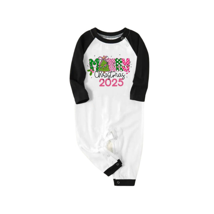 Drune | Schwarzes Raglan-Oberteil Grünes Karodess Weihnachts-Pyjama-Set Mit Frohe Weihnachten 2025 Urlaubstext