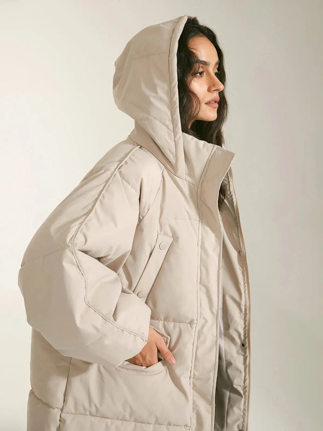 Drune | Pufferparka mit Kapuze und Reißverschluss