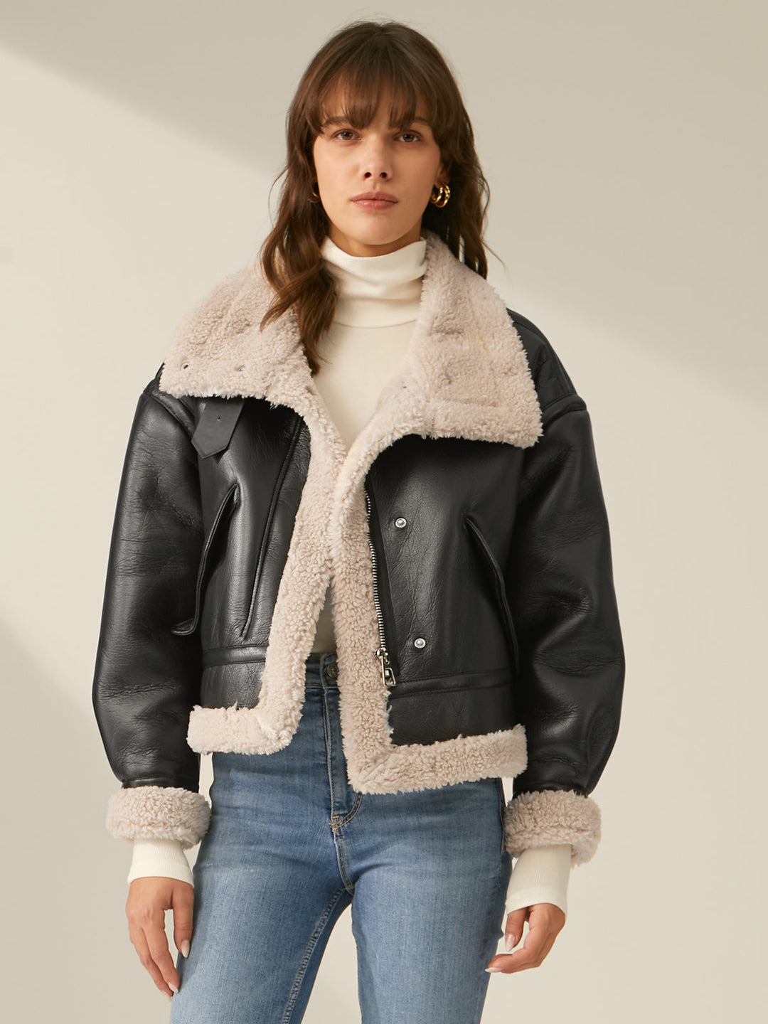 Drune | Gefütterte Wildleder Flugjacke