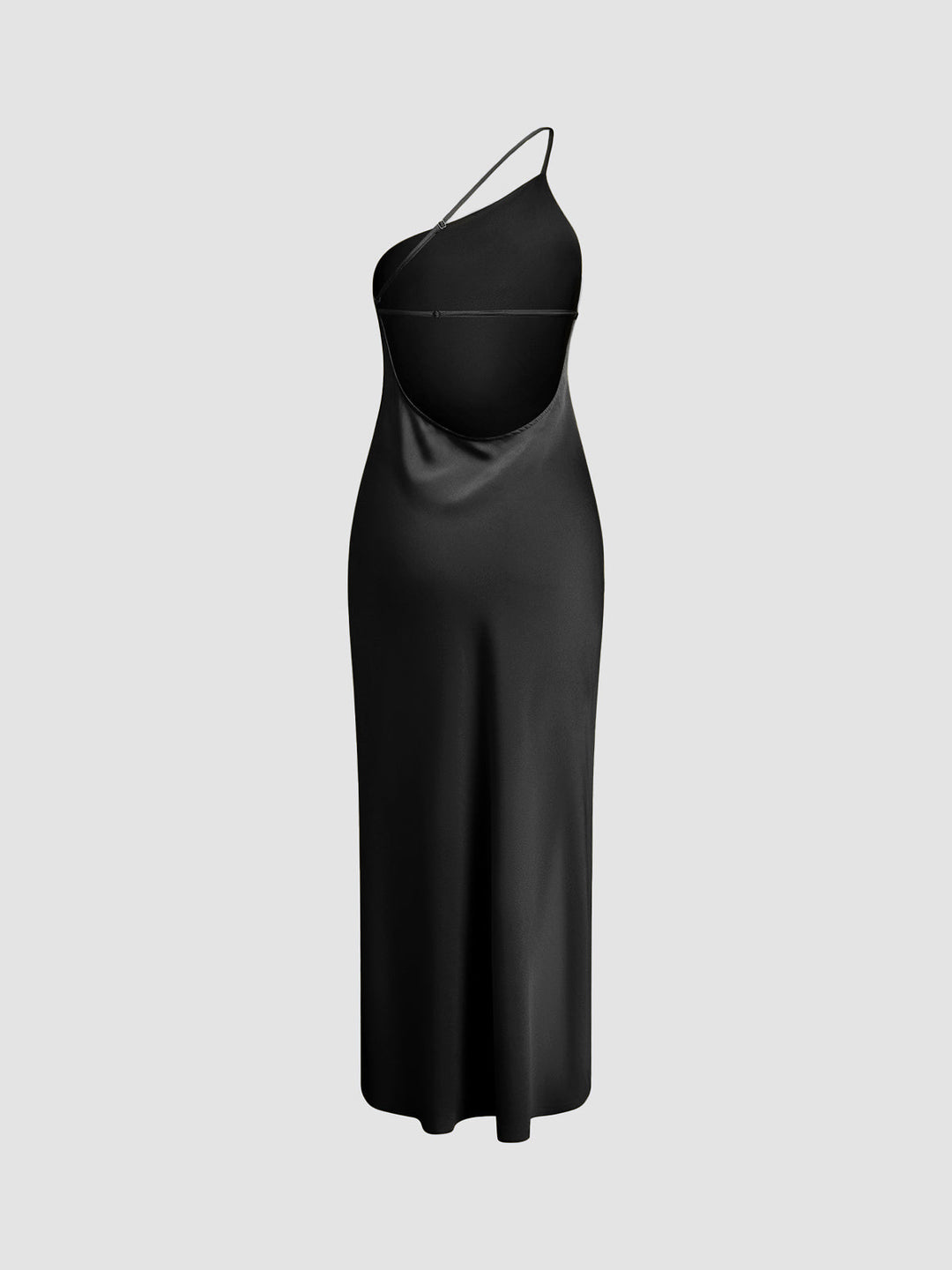 Drune | Satin Maxi Kleid mit Offenem Rücken