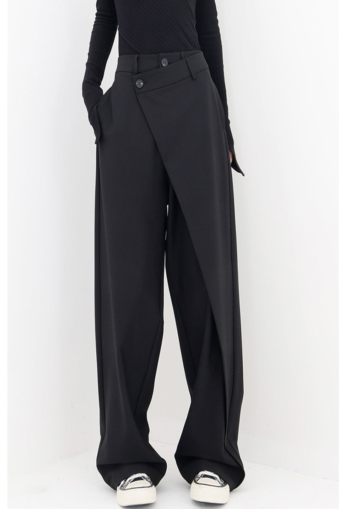 Drune - Trendige Asymmetrische Baggy Hose - Damen Bequeme Haremshose