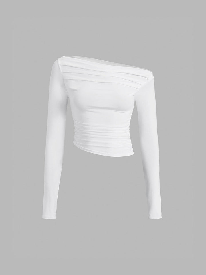 Drune | Off-shoulder Top mit Drapierung Leicht und Elegant Bequeme Passform