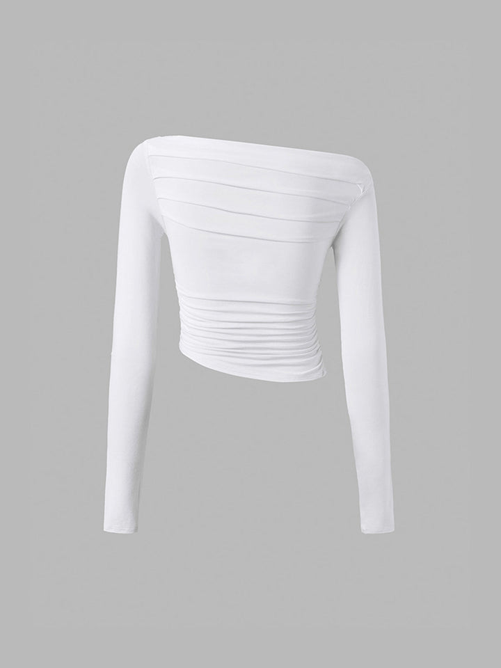 Drune | Off-shoulder Top mit Drapierung Leicht und Elegant Bequeme Passform