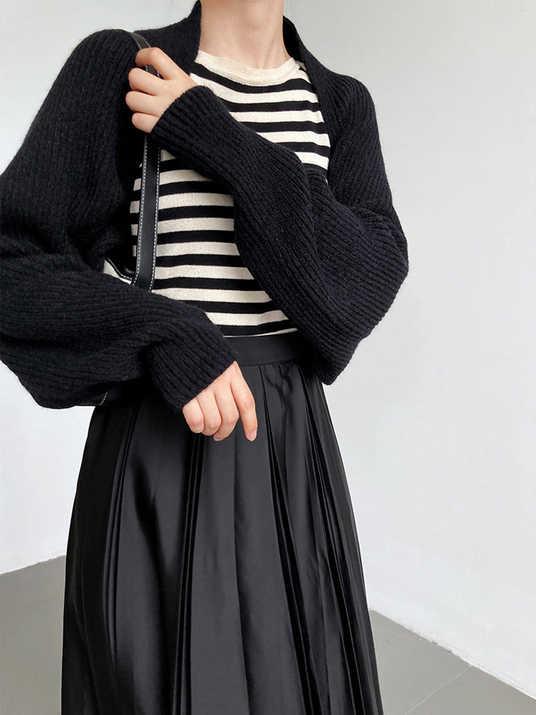 Drune | Strick Bolero mit Langen Ärmeln Weich und Modern Perfekt Für Layering