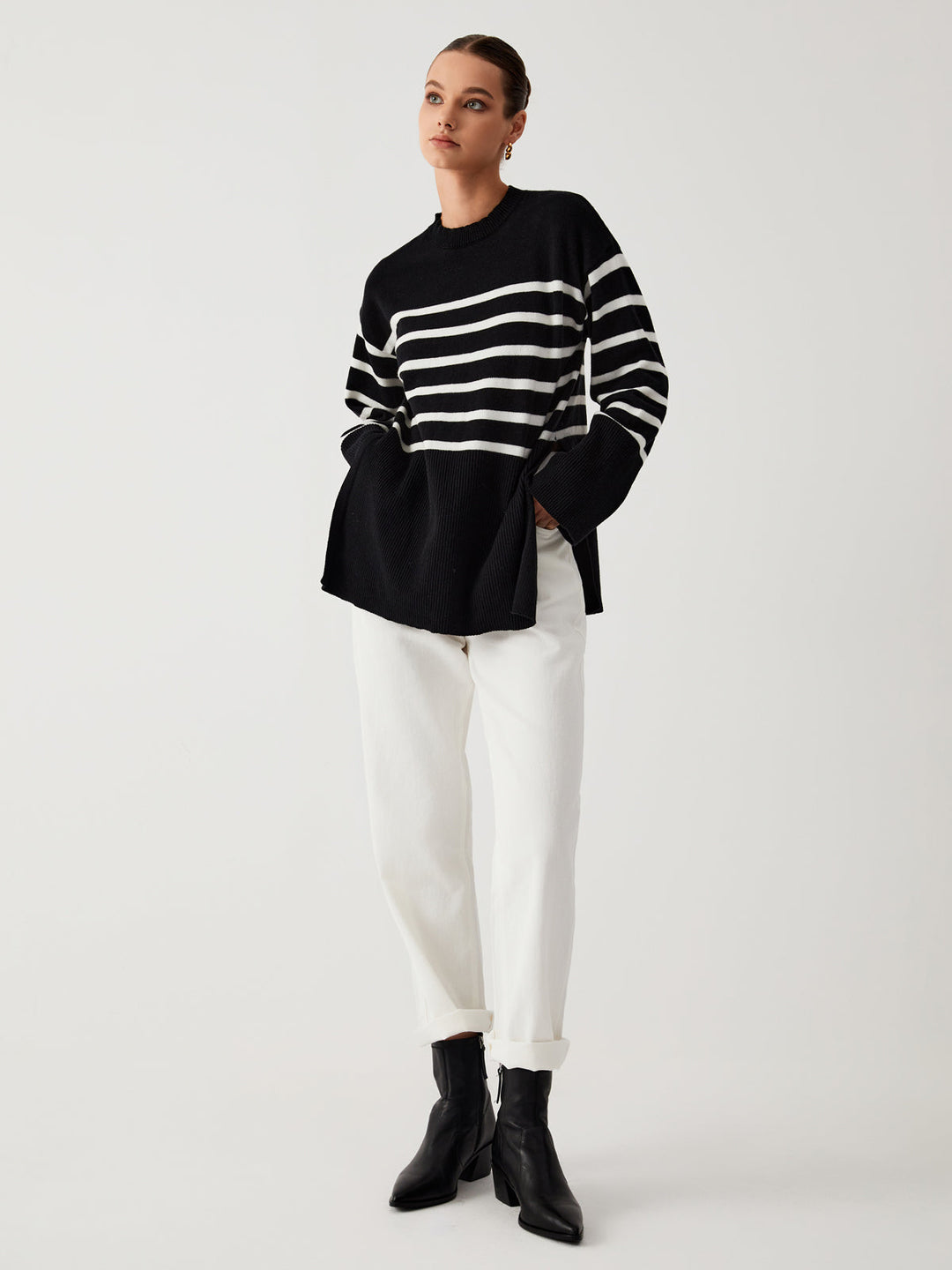 Drune | Großer Pullover mit Streifen